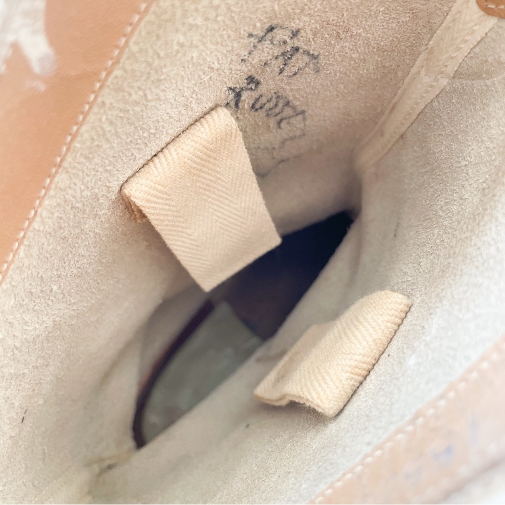 Vintage Mid Calf White Leather Cowboy Boots - Picture 5 of 6
